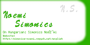 noemi simonics business card